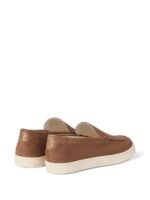 Brunello Cucinelli chevron-effect Suede Loafers - Image 4